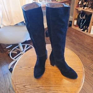 Seychelles 8 Black Suede Leather Tall Boots